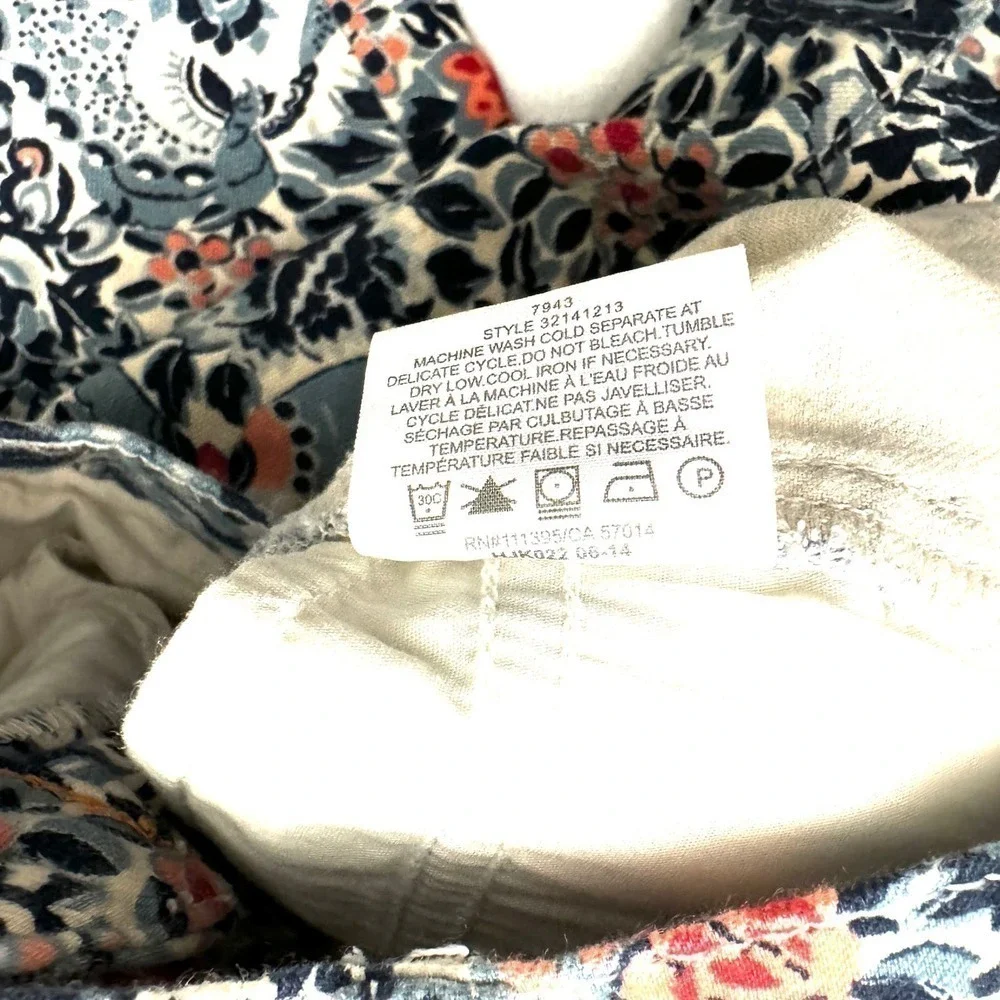 Tory Burch Skinny Flower Printed Pattern Skinny Denim Jeans SZ26